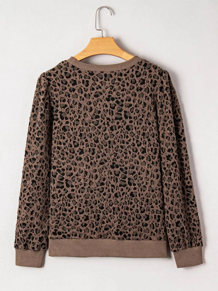 Wild Heart Leopard Print Long Sleeve Top