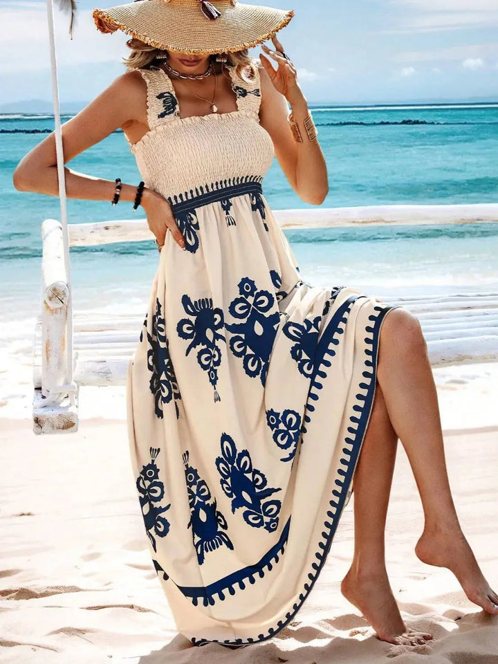 Boho Smocked Maxi Dress