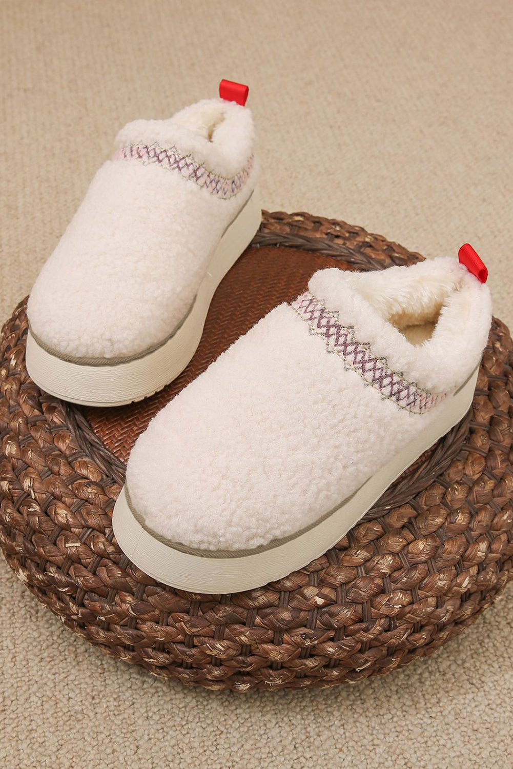 Olivia Embroidered Sherpa Snow Boots