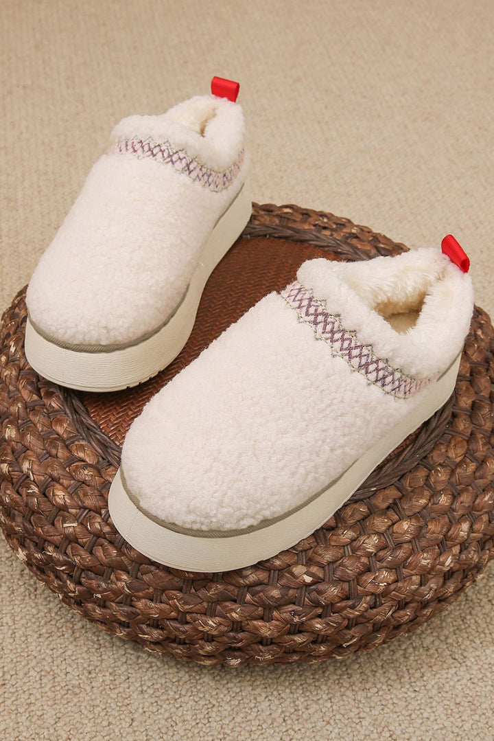 Olivia Embroidered Sherpa Snow Boots