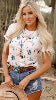 Western Cactus Crew Neck Short Sleeve Top