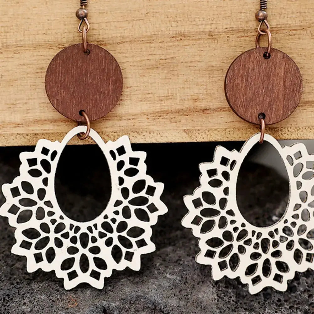 Boho Lace Mandala Earrings