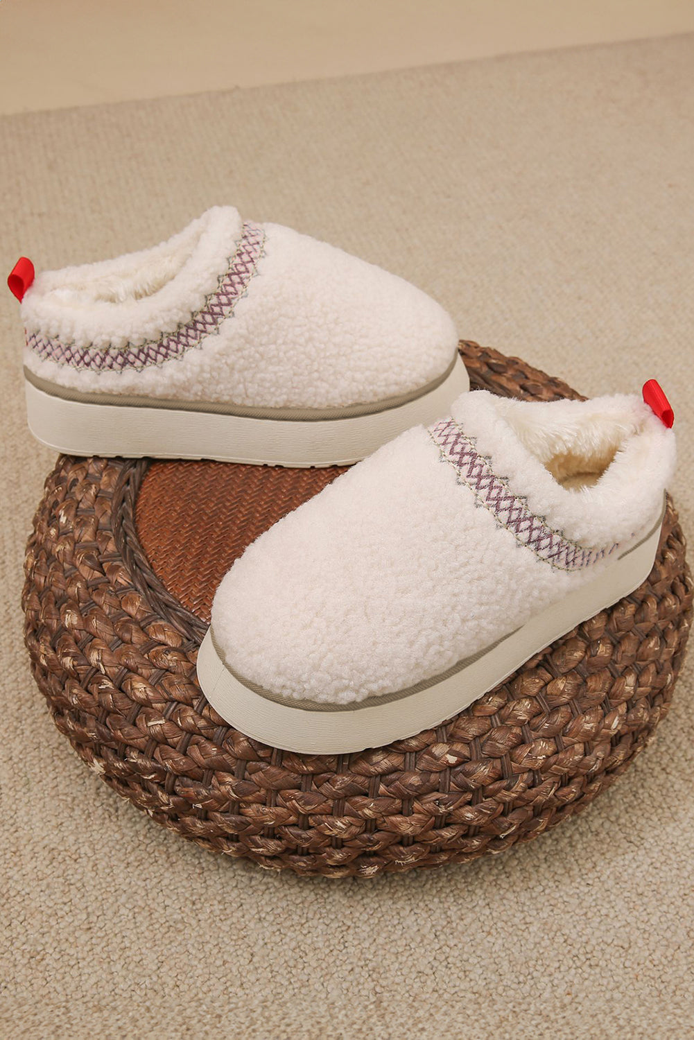 Olivia Embroidered Sherpa Snow Boots
