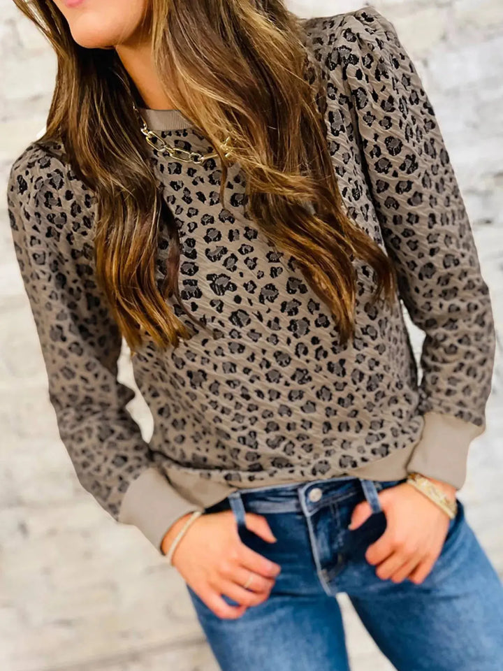Wild Heart Leopard Print Long Sleeve Top