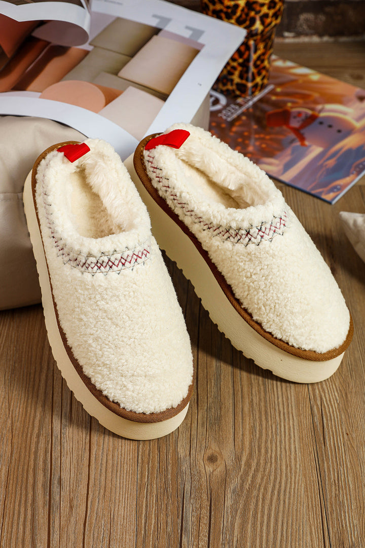 Olivia Embroidered Sherpa Snow Boots