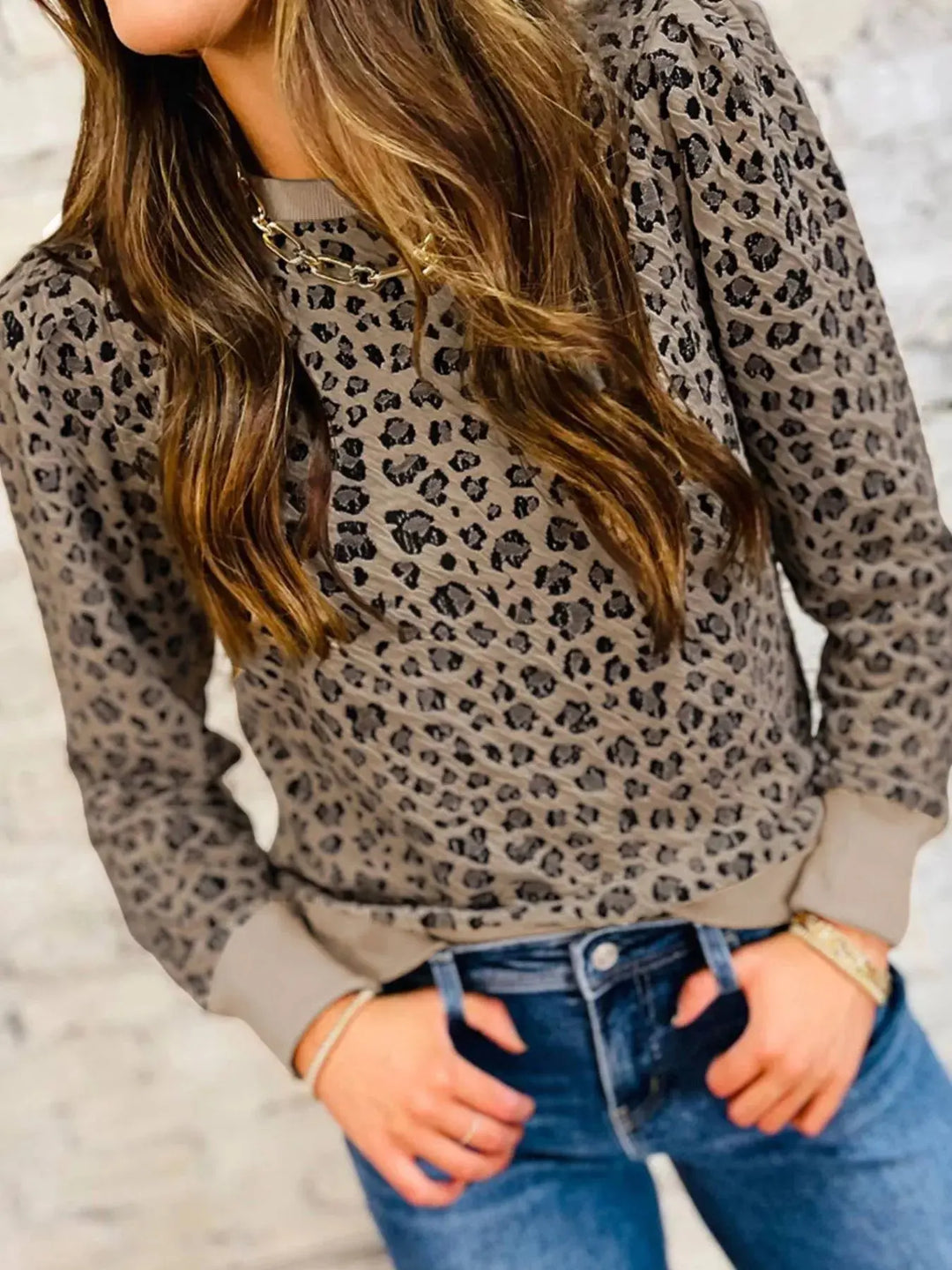 Wild Heart Leopard Print Long Sleeve Top