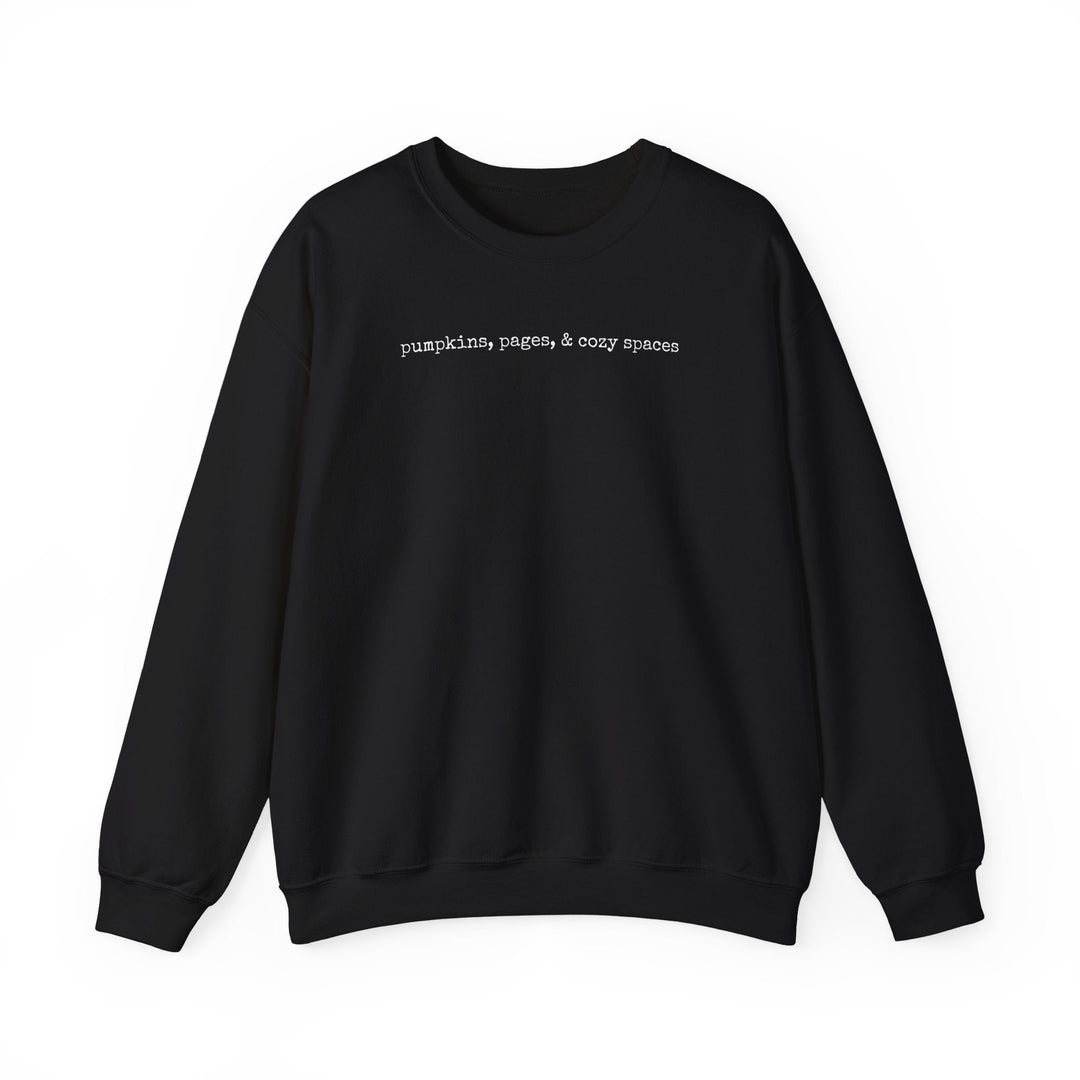 Pumpkins, Pages &amp; Cozy Spaces Crewneck Sweatshirt | 5 Colors | S–5XL