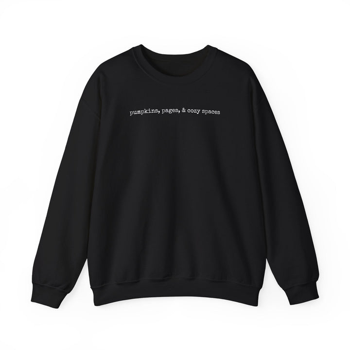 Pumpkins, Pages &amp; Cozy Spaces Crewneck Sweatshirt | 5 Colors | S–5XL