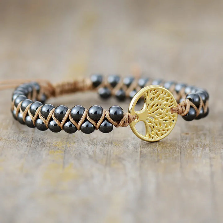Boho Stone Bead Charm Bracelet