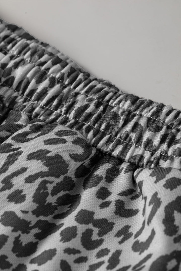 Leopard Star Patch Jogger Pants