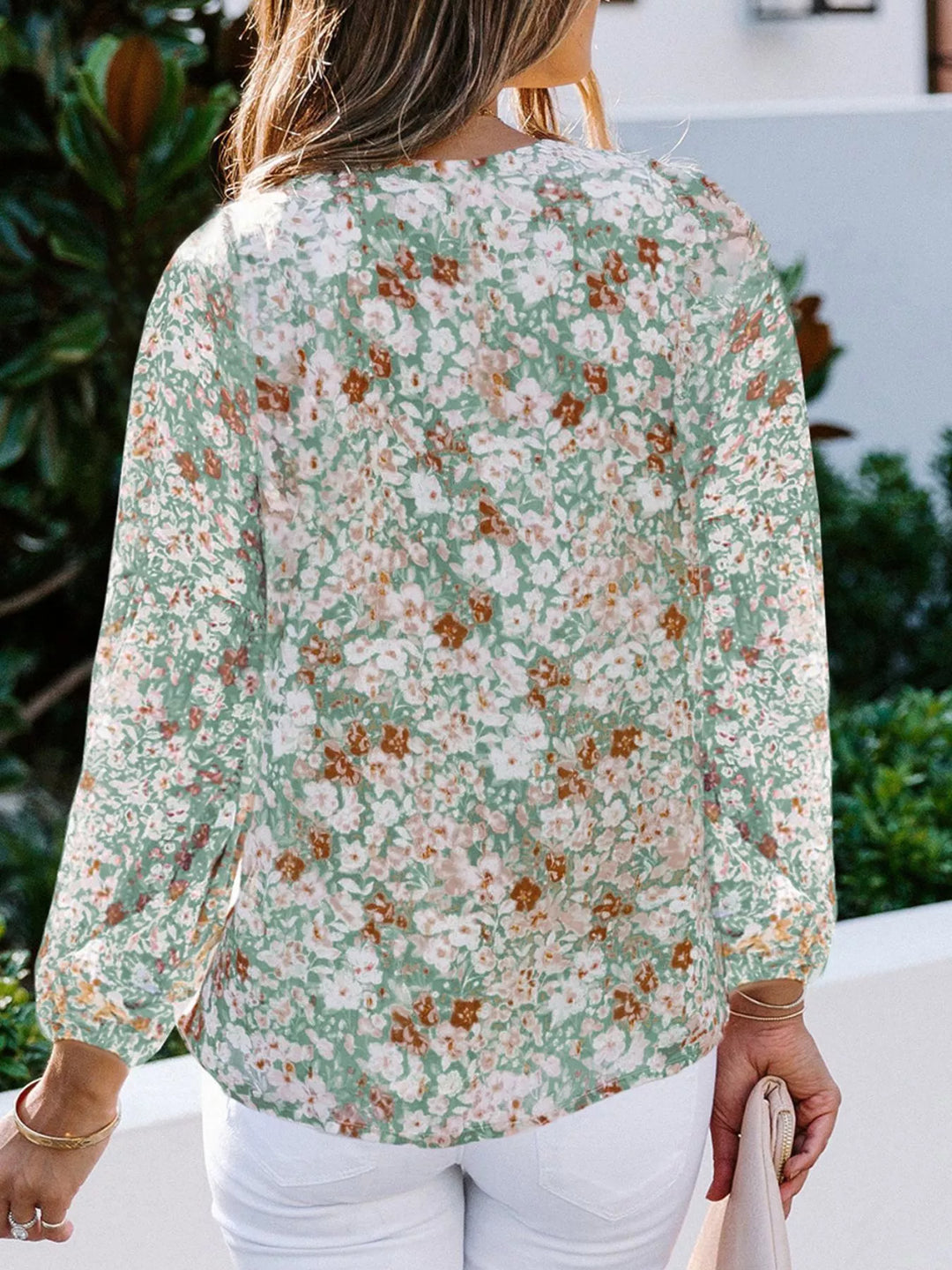 Meadow Long Sleeve Floral Blouse