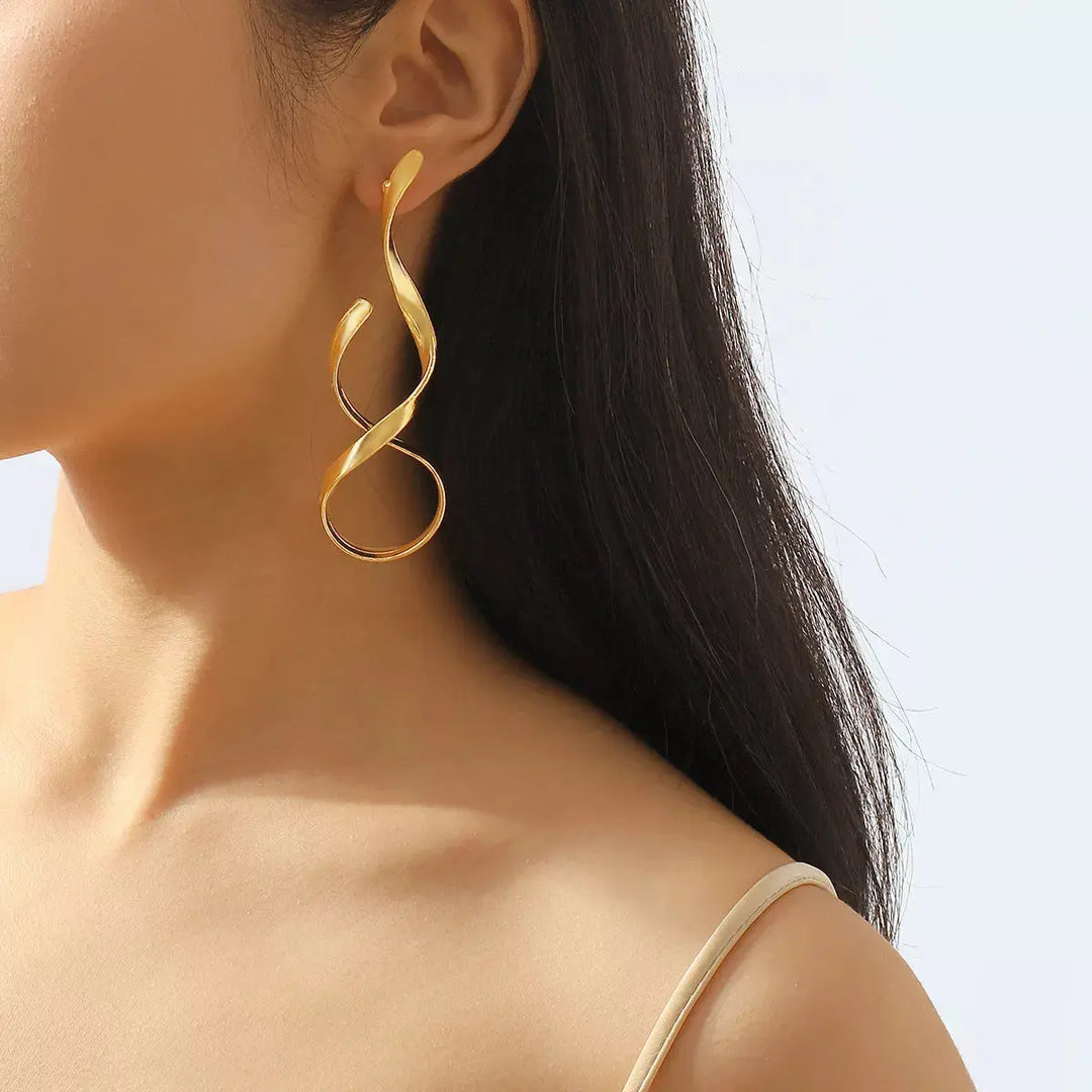 Artisan Spiral Drop Earrings