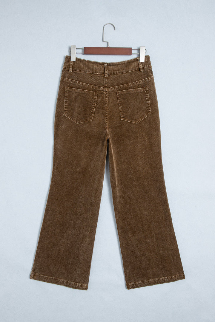 Mineral Washed Corduroy Straight-Leg Pants