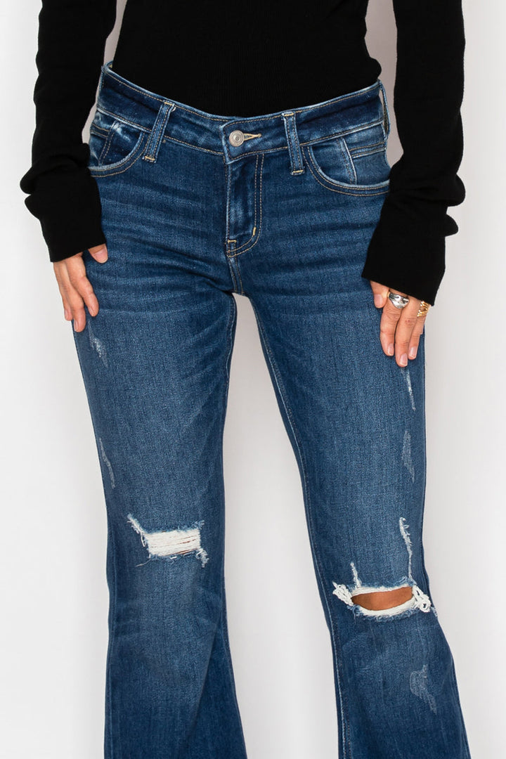 Margaret Low Rise Stretch Vintage Flare Jeans (Reg &amp; Plus)