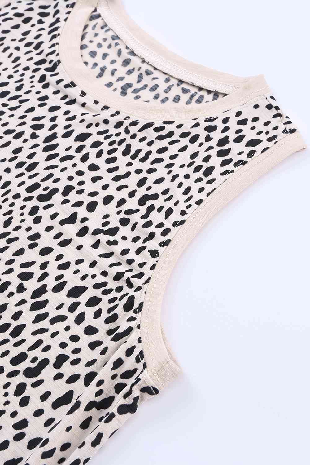 Printed Round Neck Tank Top | Casual Summer Essential in 5 Colors