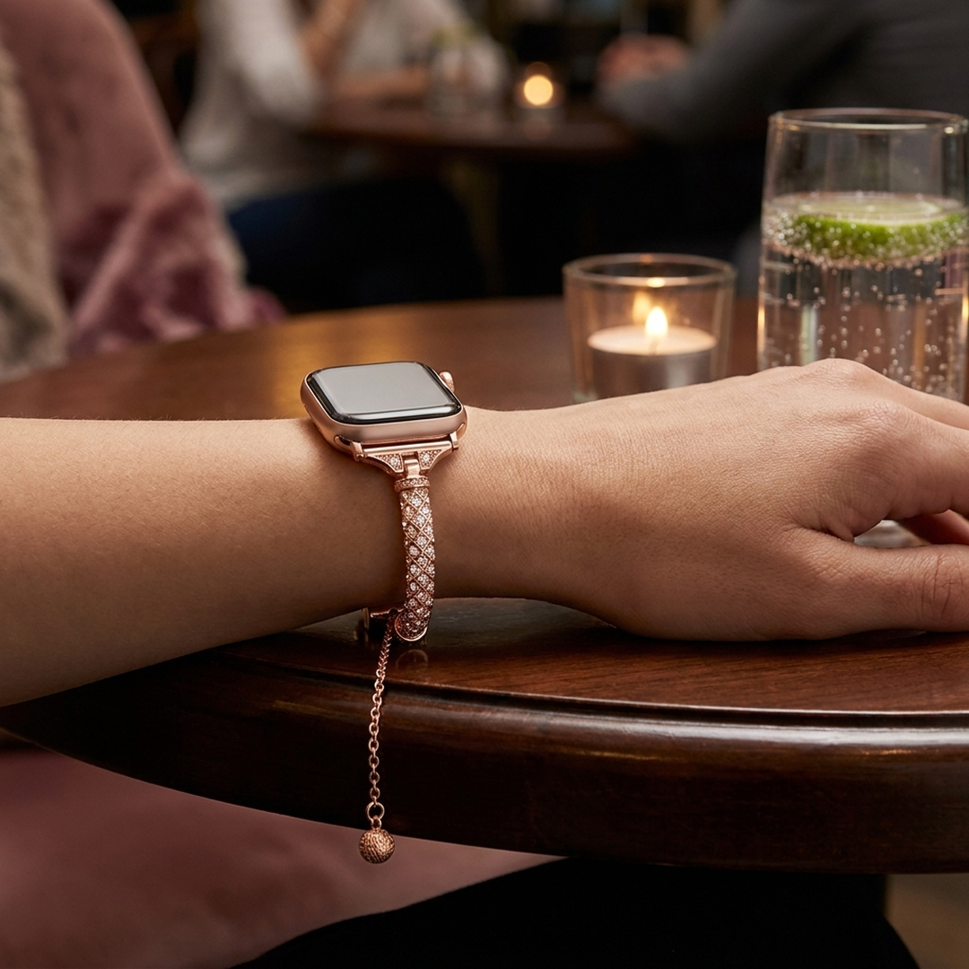 Nero Rhinestone Cuff Band for Apple Watch