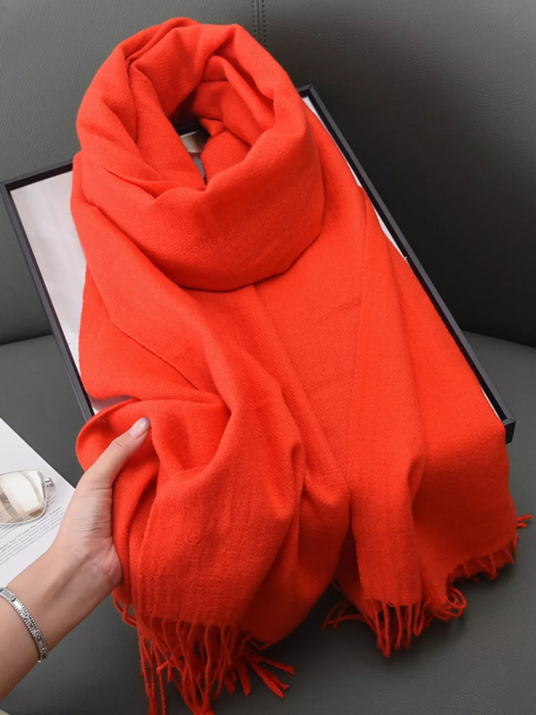 Solid Color Fringe Scarf | Open Road