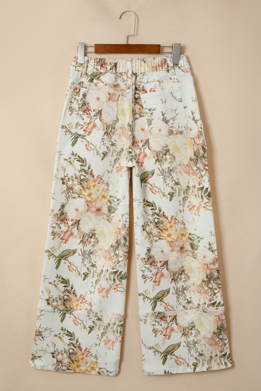 Floral Denim Wide Leg Jeans