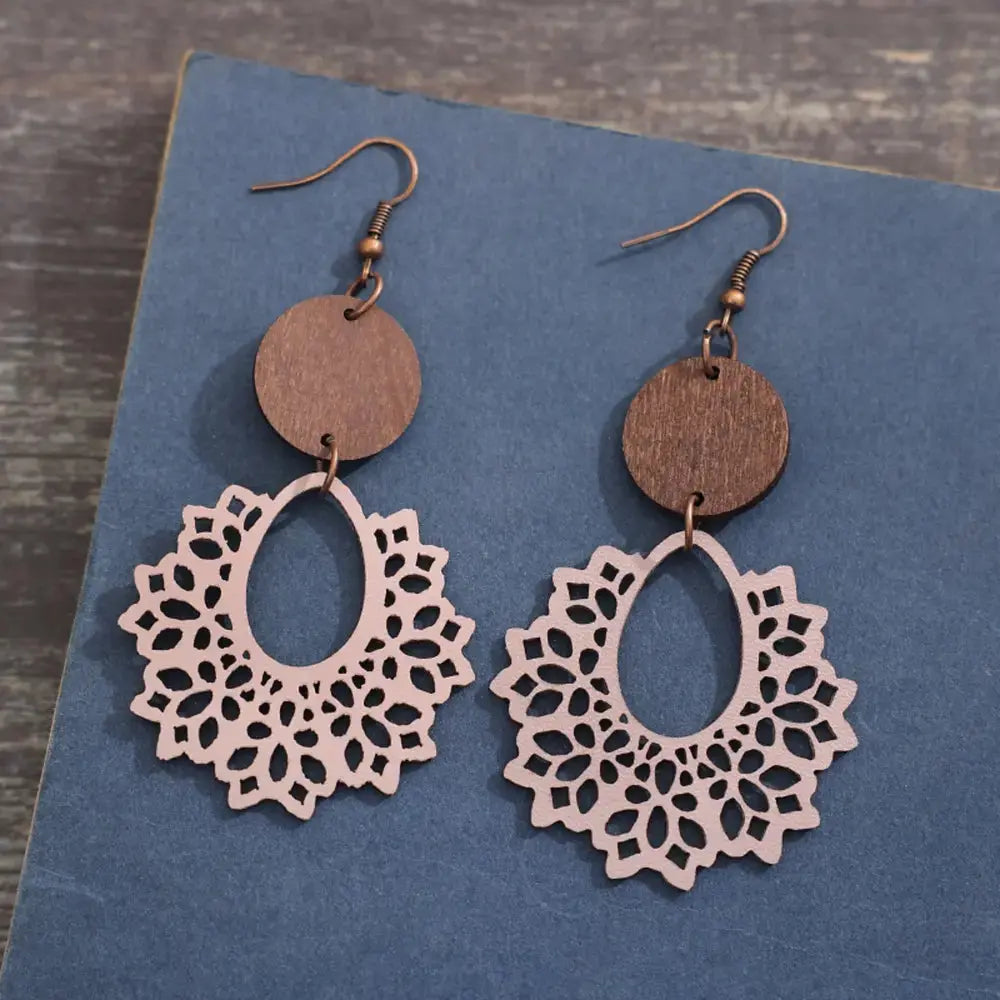 Boho Lace Mandala Earrings