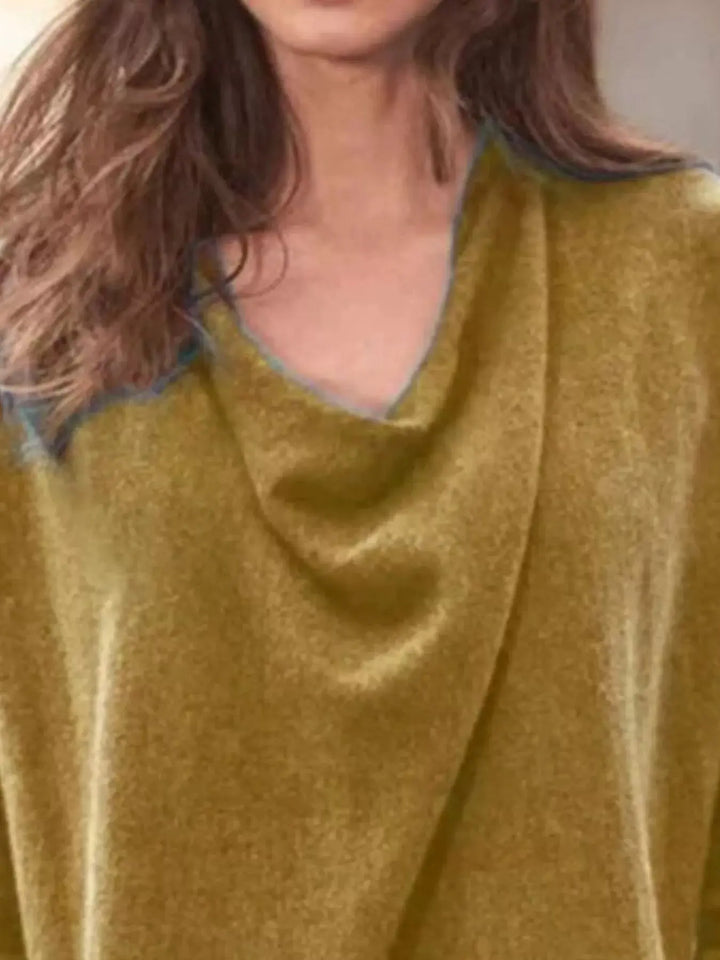 Easy Days Cowl Neck Long Sleeve Top | S–5XL, Including Plus Size