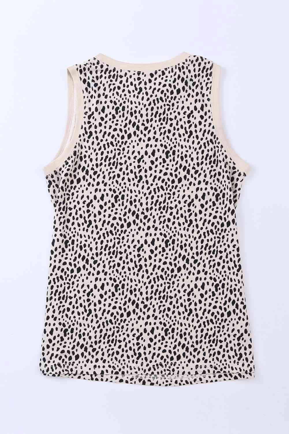 Printed Round Neck Tank Top | Casual Summer Essential in 5 Colors