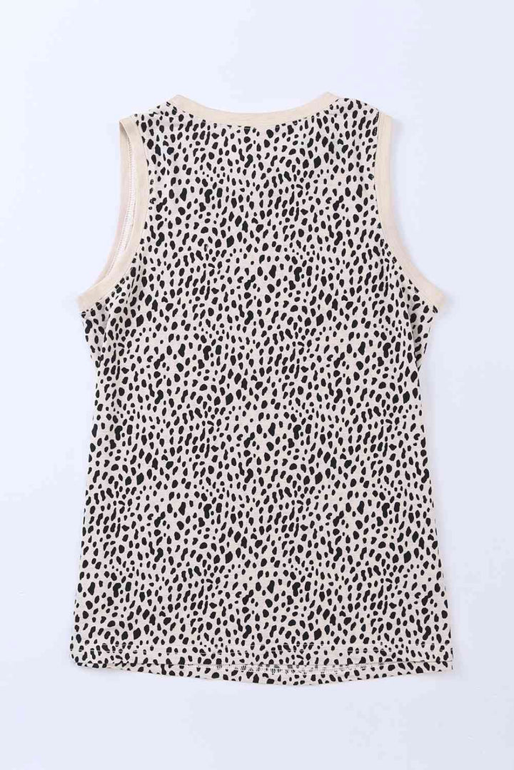 Printed Round Neck Tank Top | Casual Summer Essential in 5 Colors