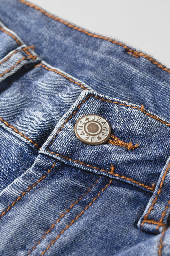 Denim Embroidered Jeans