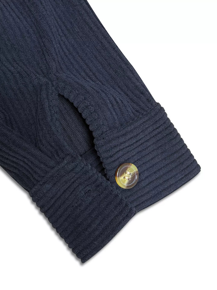 Trailside Charm Hooded Corduroy Button-Down Jacket