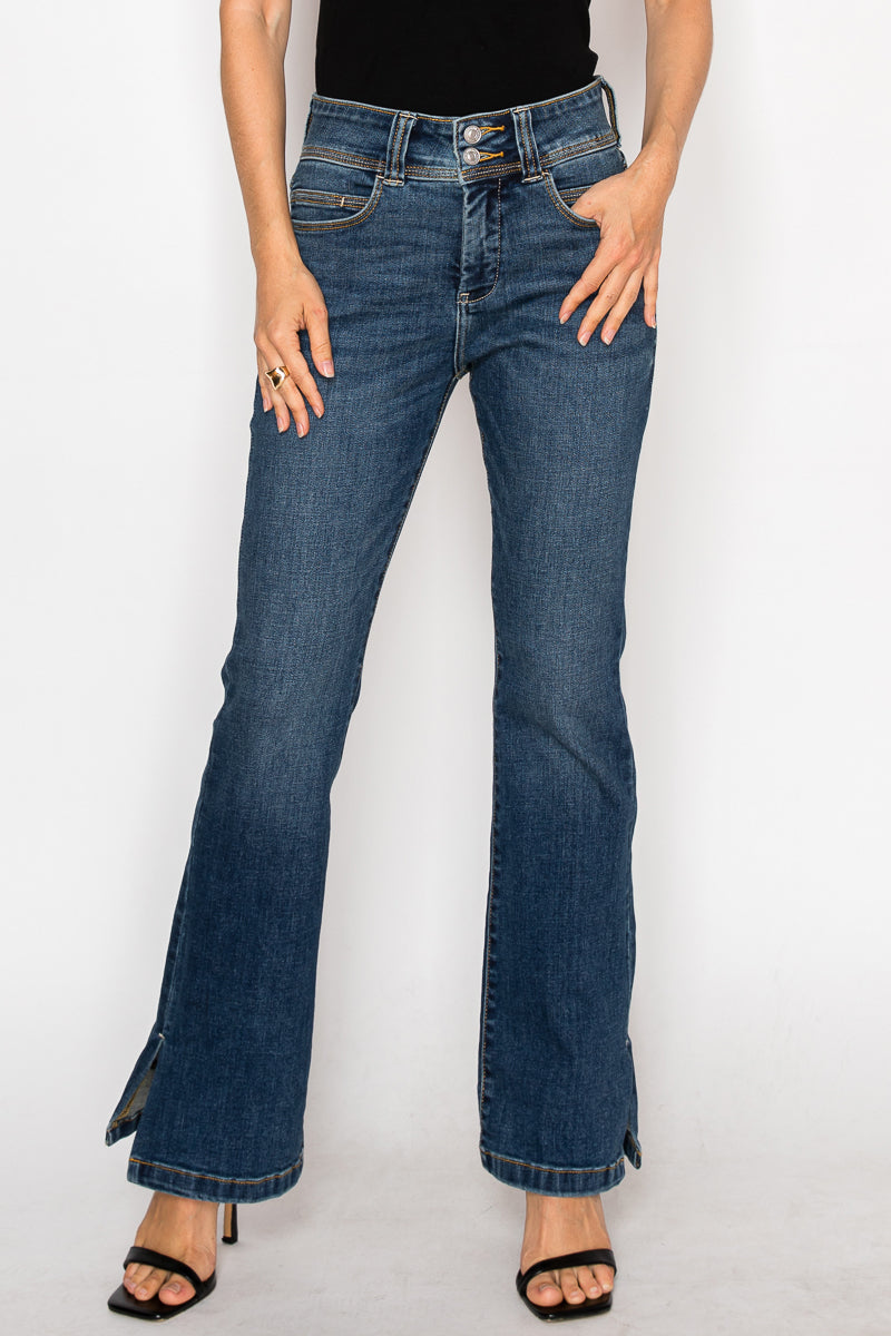 Simone High Rise Bootcut Jeans | Tummy Control Dark Wash Denim
