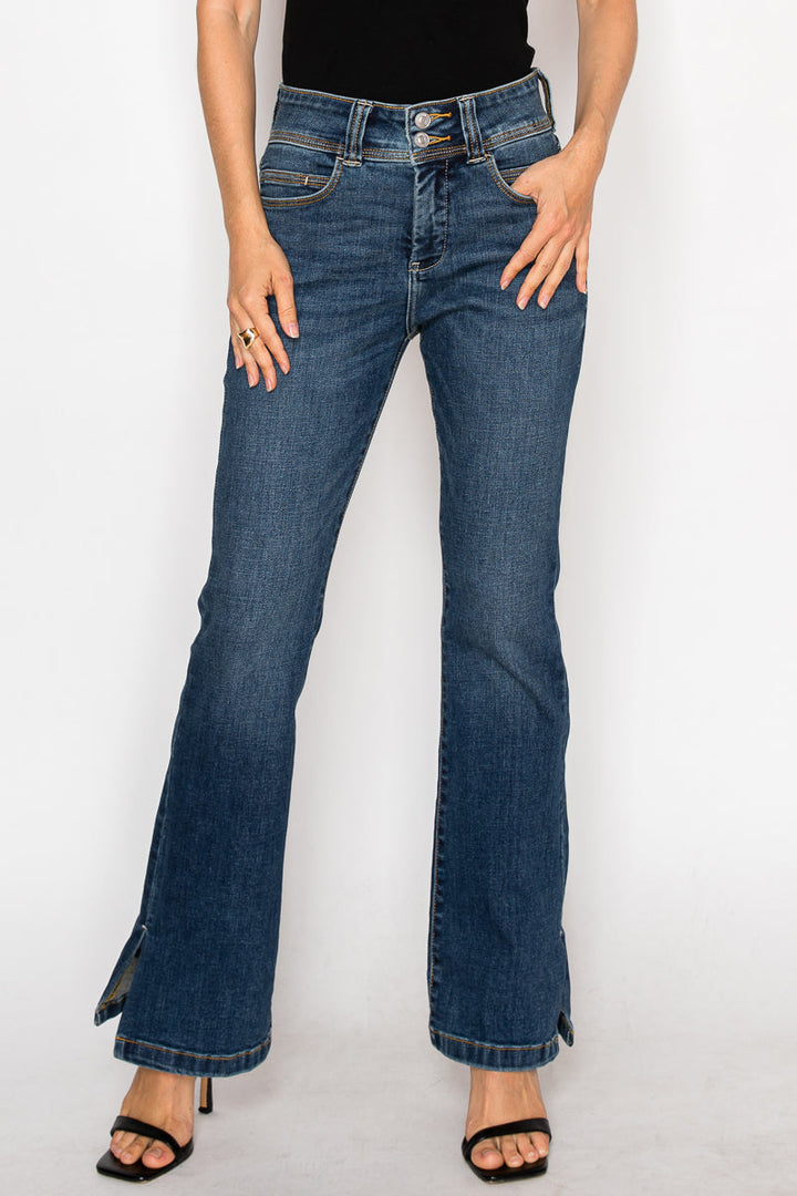 Simone High Rise Bootcut Jeans | Tummy Control Dark Wash Denim