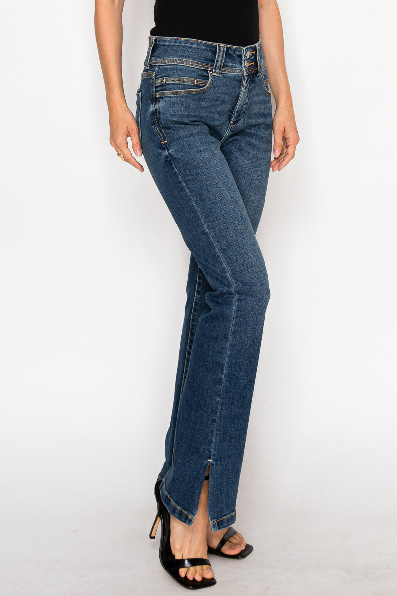 Simone High Rise Bootcut Jeans | Tummy Control Dark Wash Denim