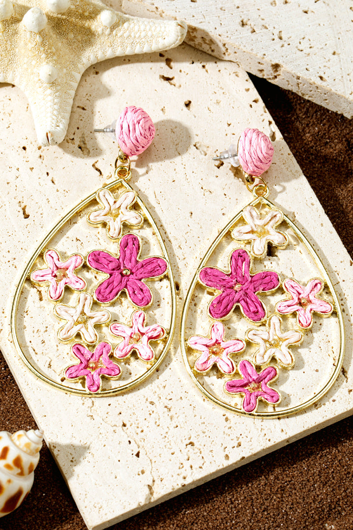 Marley Boho Rattan Waterdrop Earrings