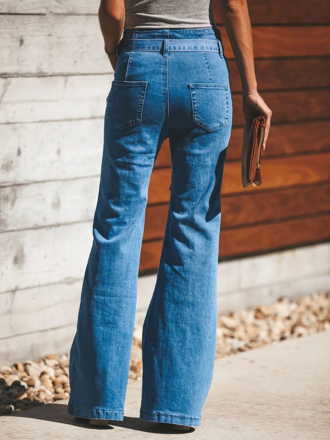 High-Waisted Tie-Front Flare Jeans | Women&