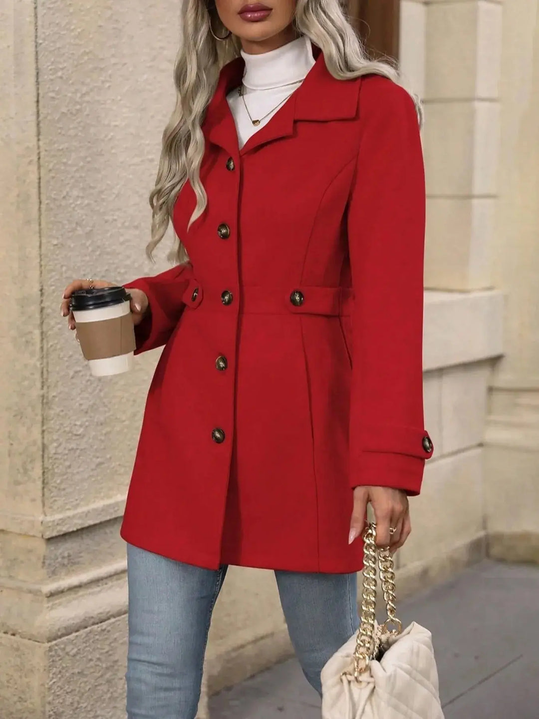 City Trails Button-Up Lapel Coat | S–2X