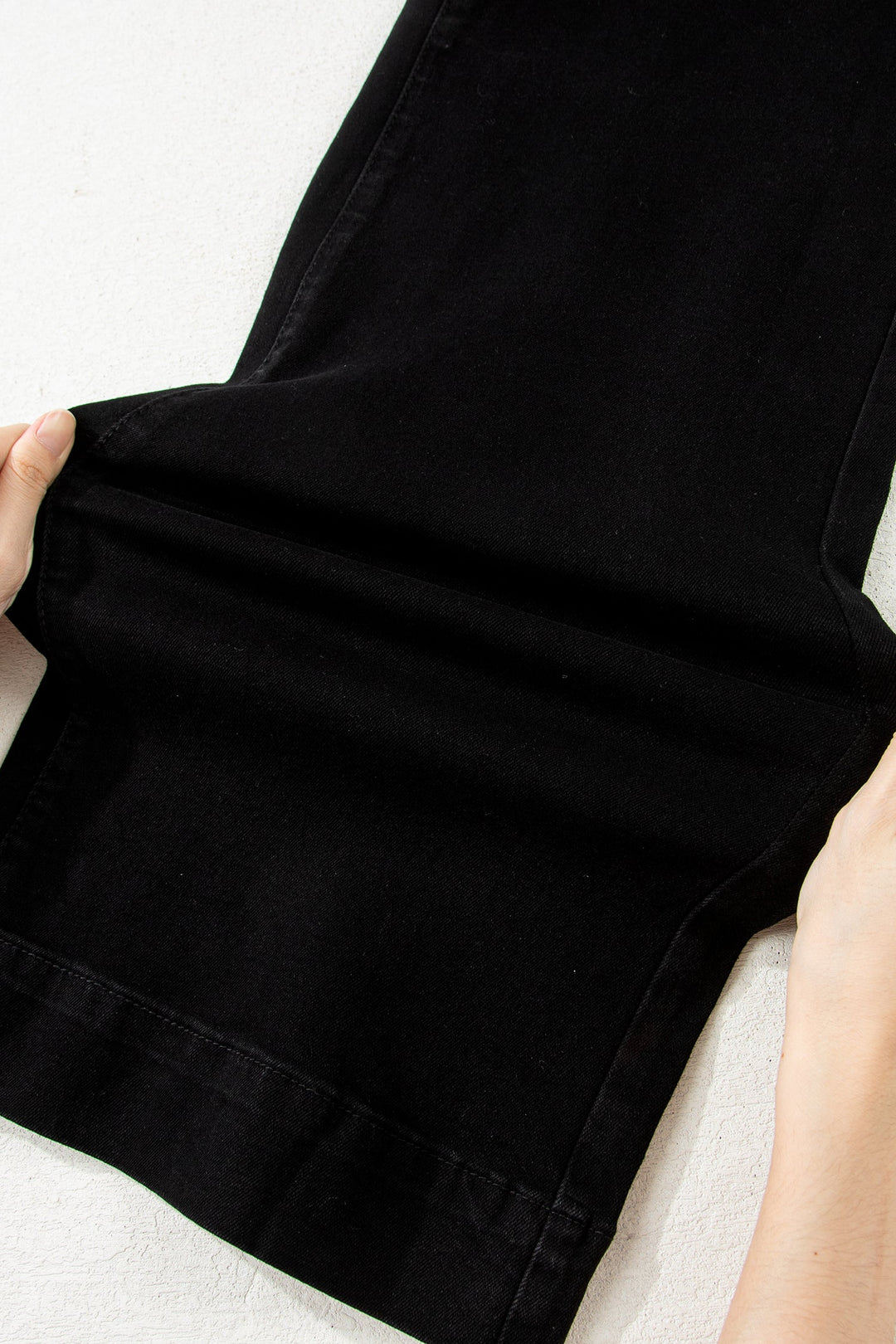 Double Button High Waist Wide Leg Jeans