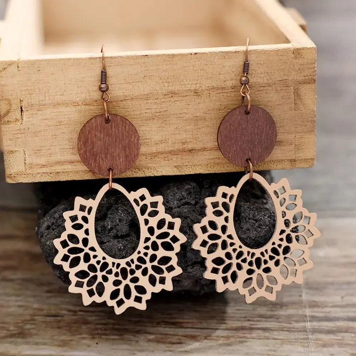 Boho Lace Mandala Earrings
