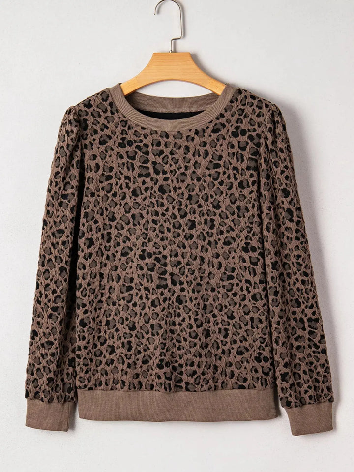 Wild Heart Leopard Print Long Sleeve Top