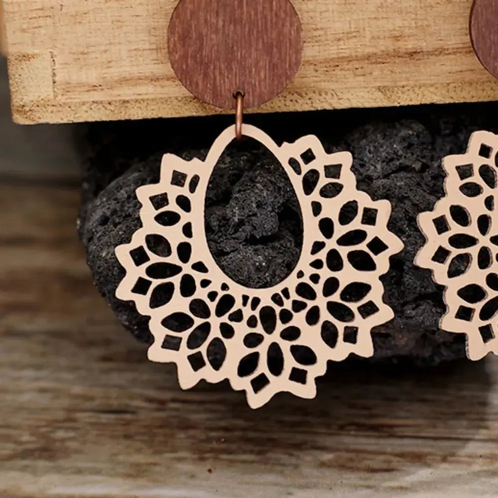 Boho Lace Mandala Earrings