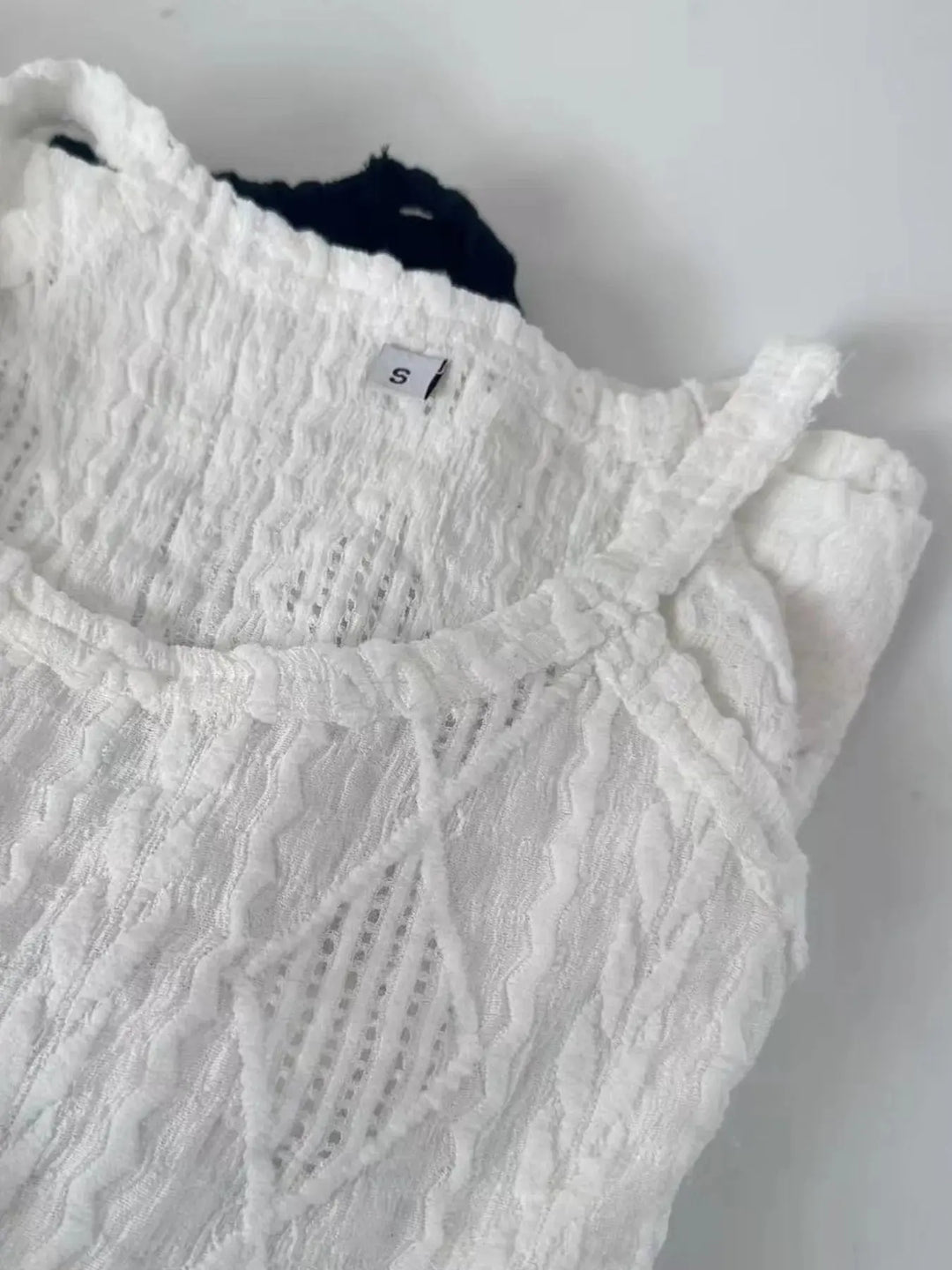 Eyelet Textured Tank Top
