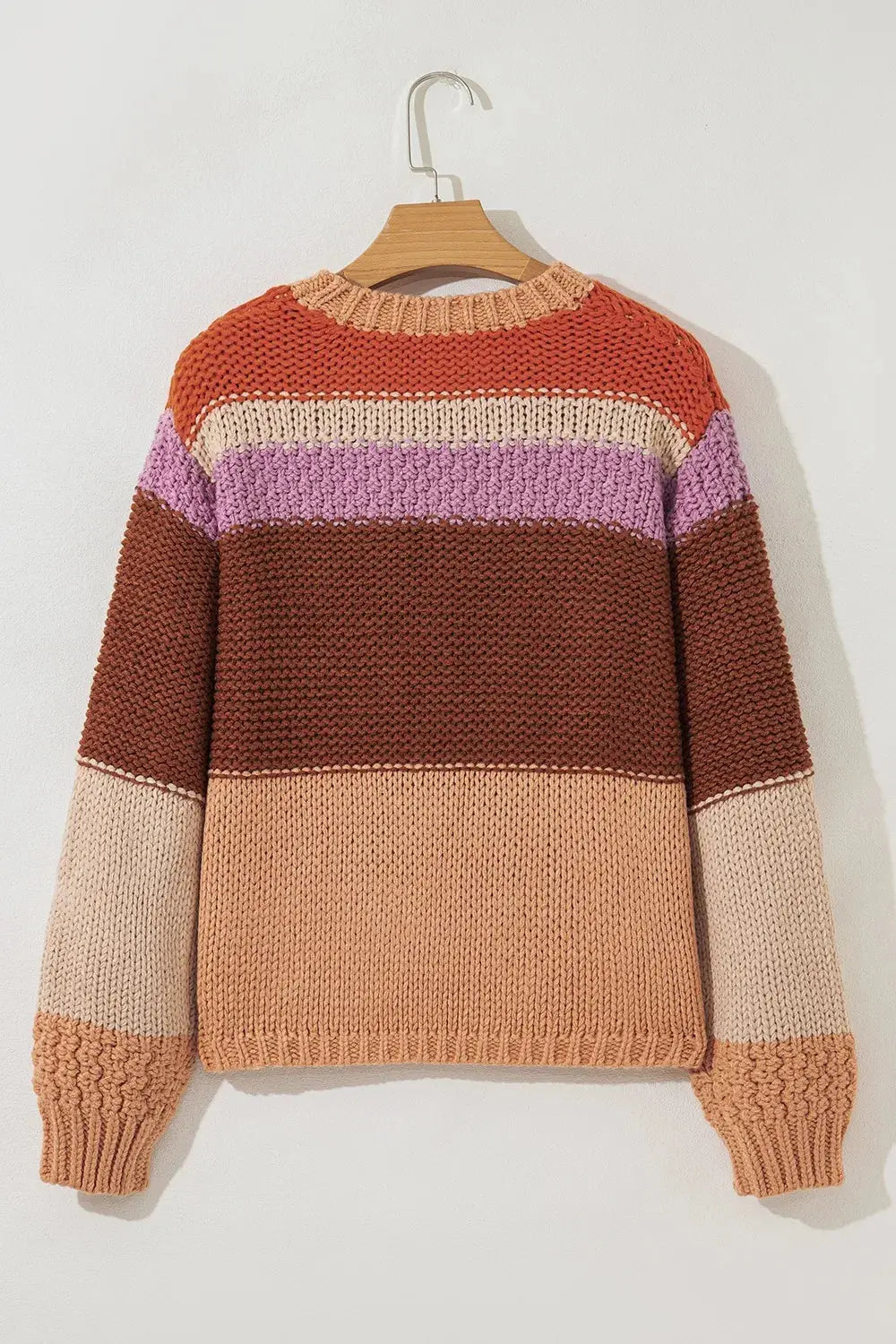 Golden Hour Striped Colorblock Sweater