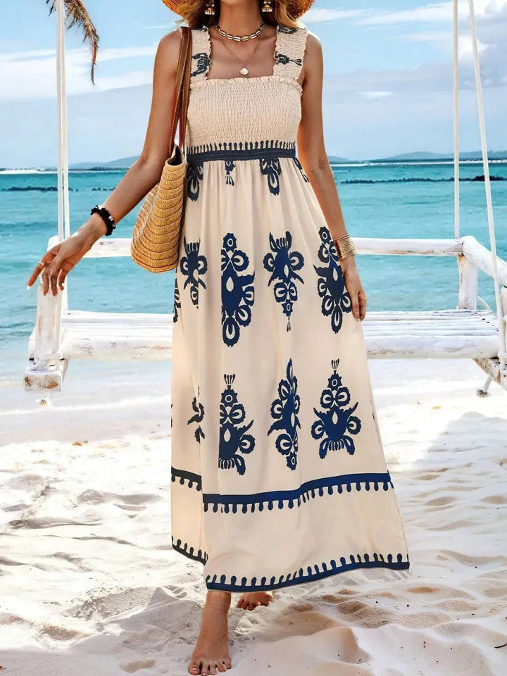 Boho Smocked Maxi Dress