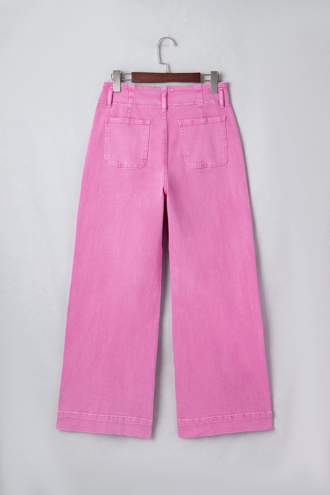 Double Button High Waist Wide Leg Jeans