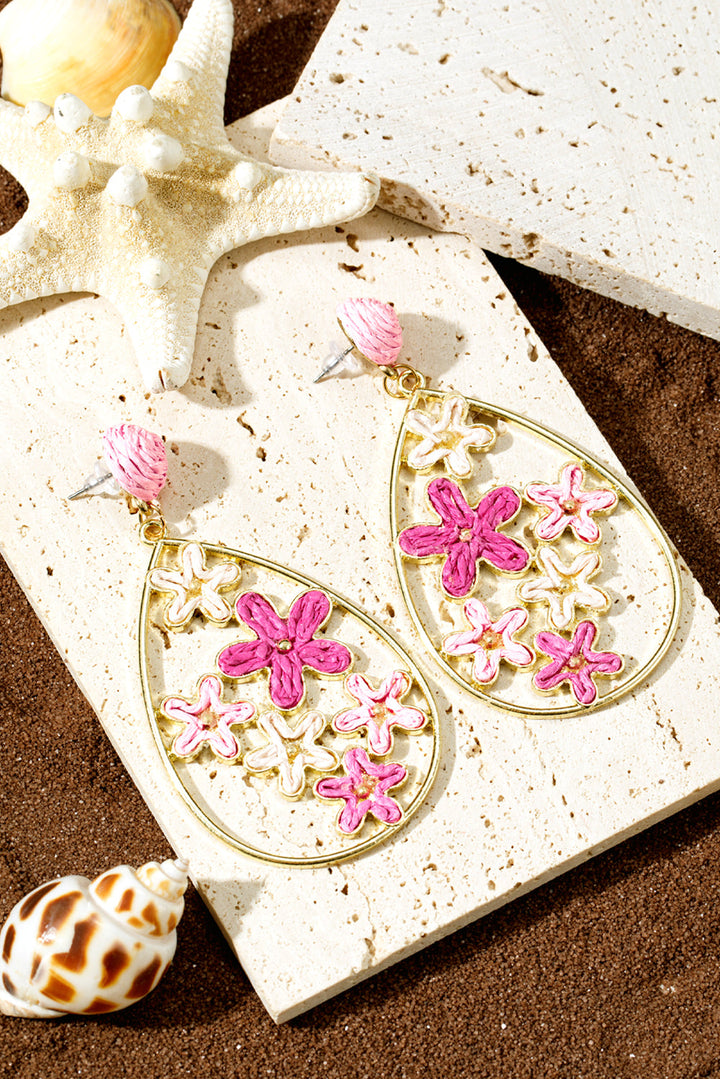 Marley Boho Rattan Waterdrop Earrings