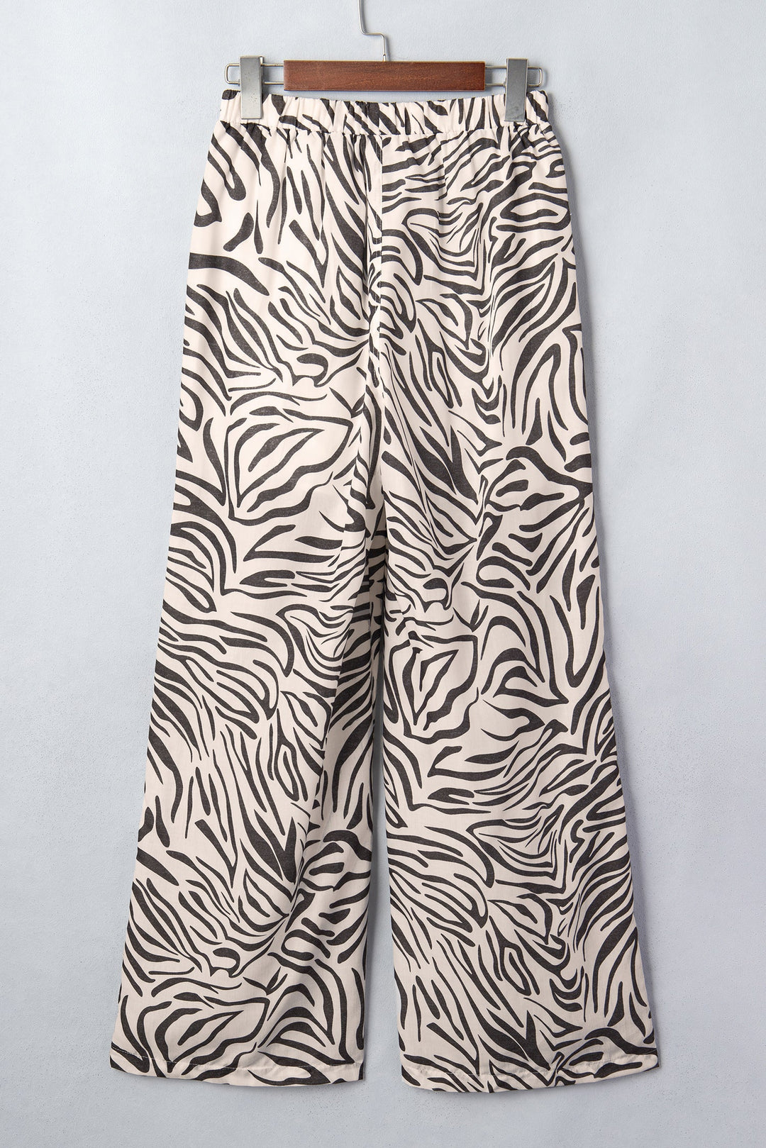 Western Zebra Drawstring High Waist Pocketed Pants