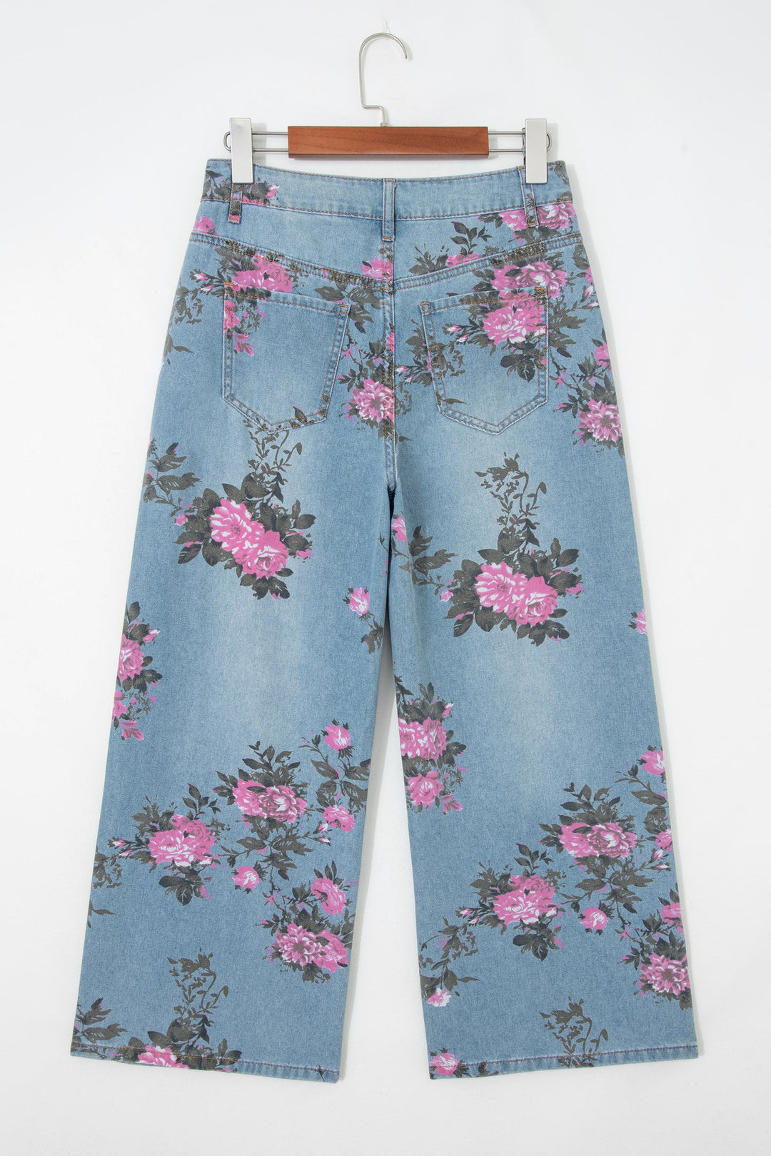 Plus Size Floral Jeans
