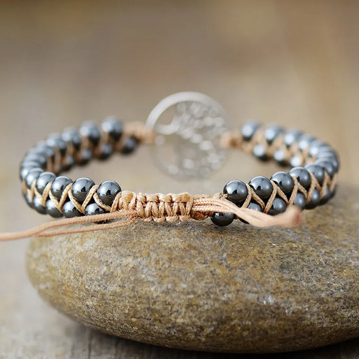 Boho Stone Bead Charm Bracelet