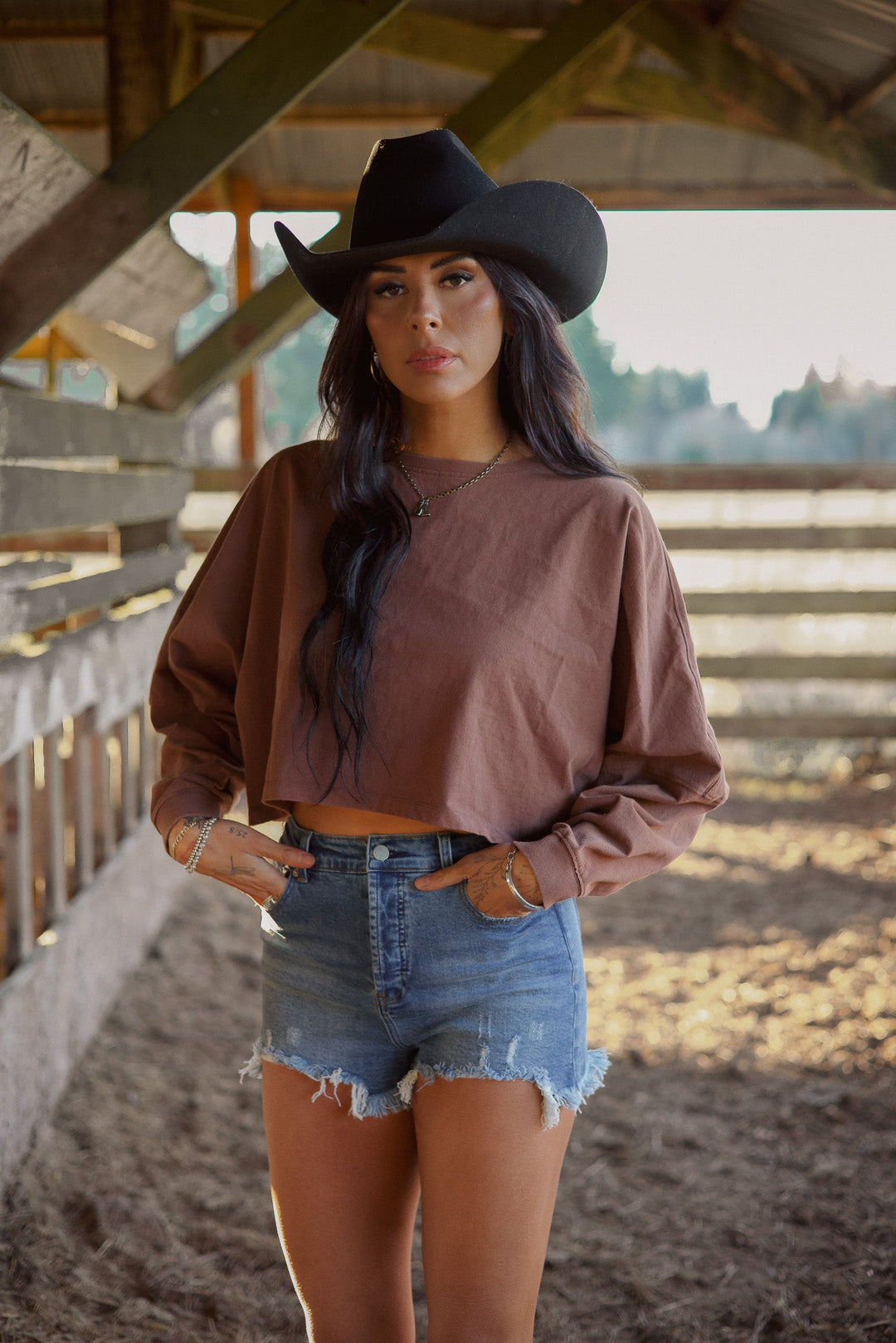 Saylor Distressed Denim Shorts | High Rise Medium Wash Women&