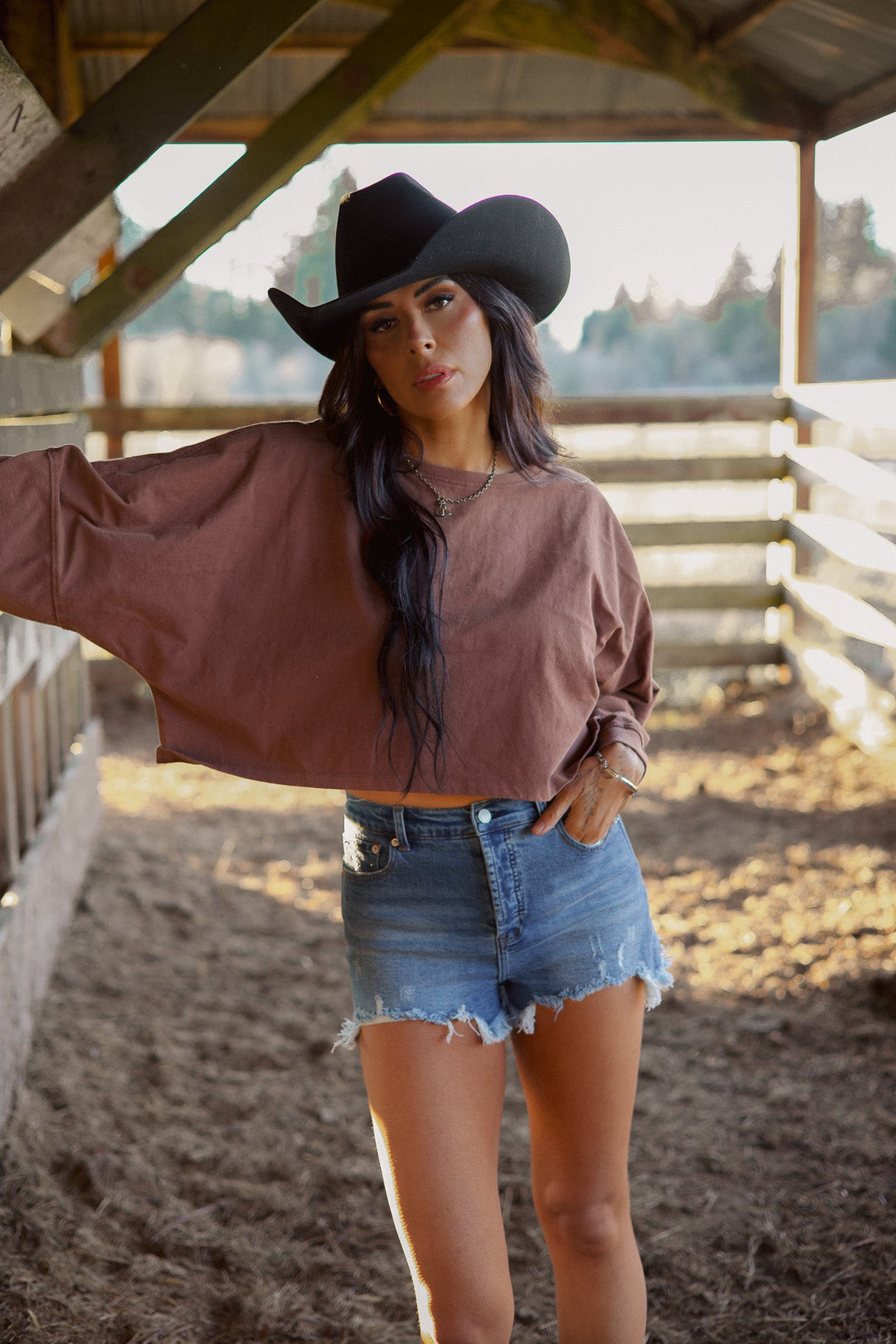 Saylor Distressed Denim Shorts | High Rise Medium Wash Women&