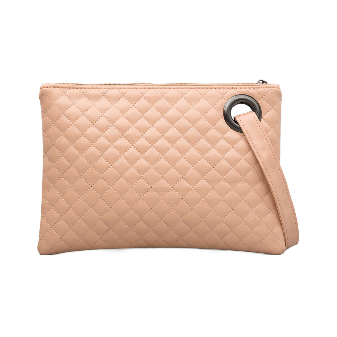 Quilted Vegan Leather Wristlet Clutch with Card Slots