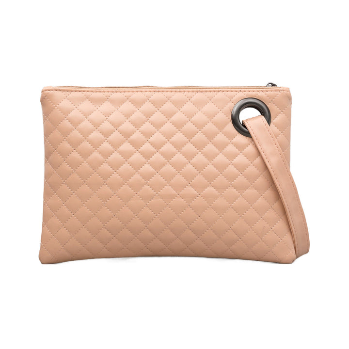 Quilted Vegan Leather Wristlet Clutch with Card Slots